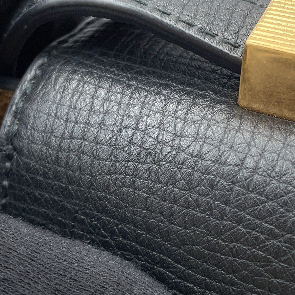 Bottega Veneta Shoulder Bag Angle Palmerato Leather Black - Picture 7 of 12